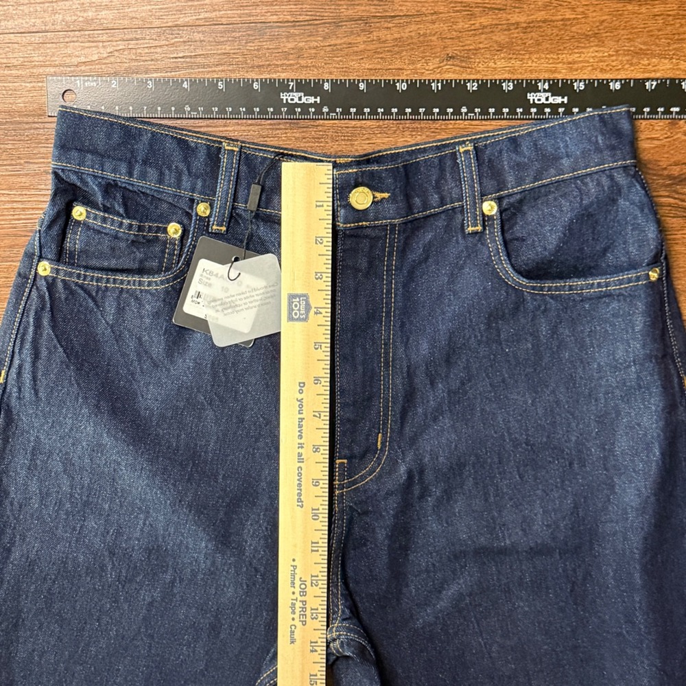 St John Paseo Jeans Womens 10 NWT Dark Indigo Wide Leg K84AC70 $695 USA Luxury - Picture 7 of 14